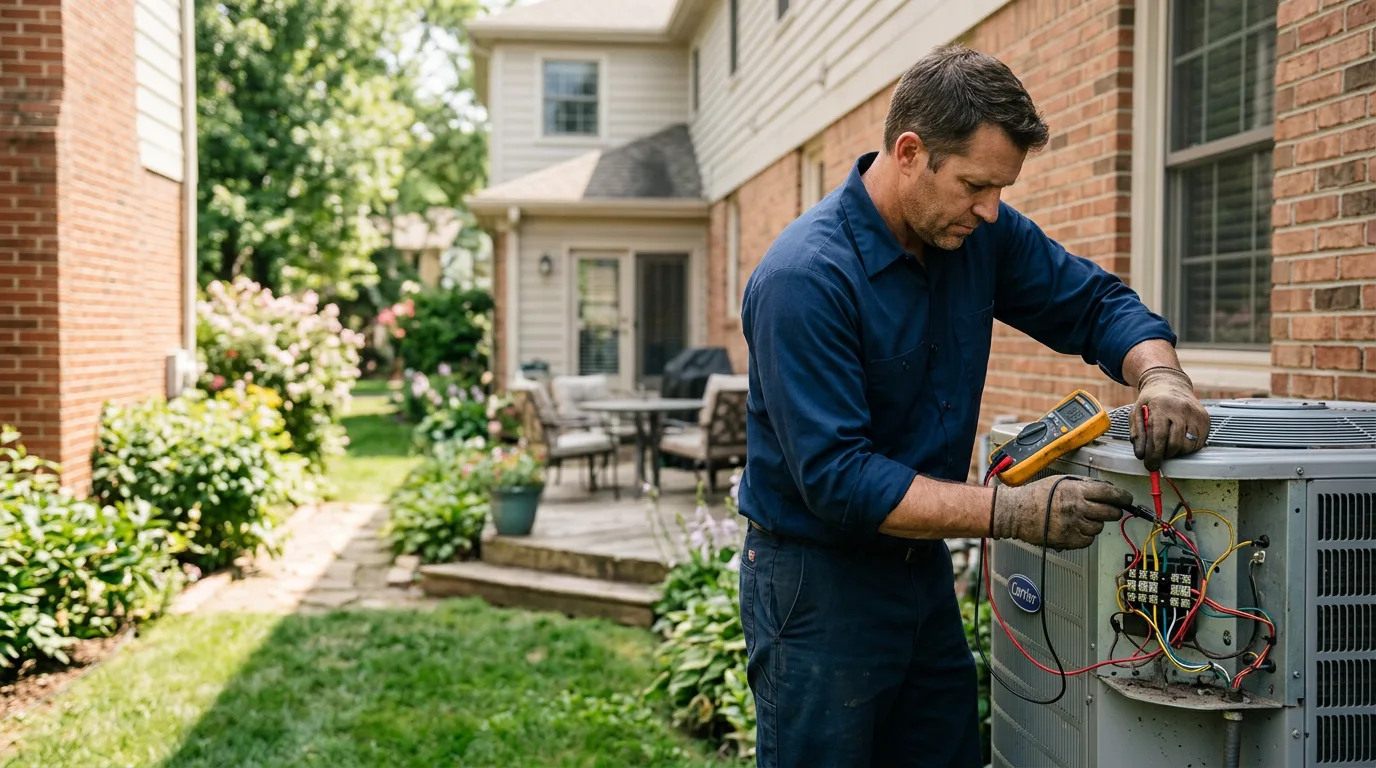 HVAC technician working near Harwood, ND